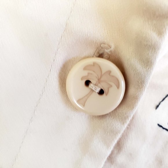 Hearts Of Palm Women's Tan Embroidered Button Down Lightweight Jacket Coat - Picture 8 of 16